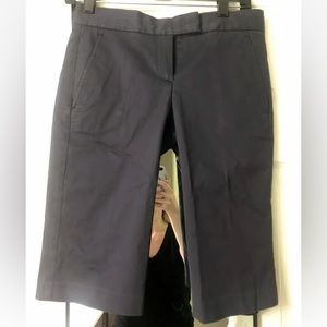 Theory Navy Blue Bermuda Stretch Pockets Shorts 2 Old Money Preppy